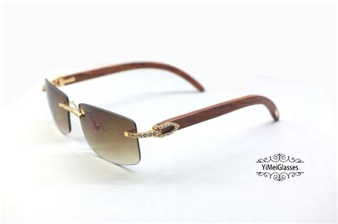 cartier wood glasses rimless style